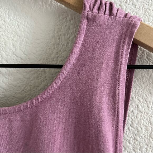 Ava Sky Open Back Drape Pink Purple Tone Tank Stretchy Small - Picture 6 of 7
